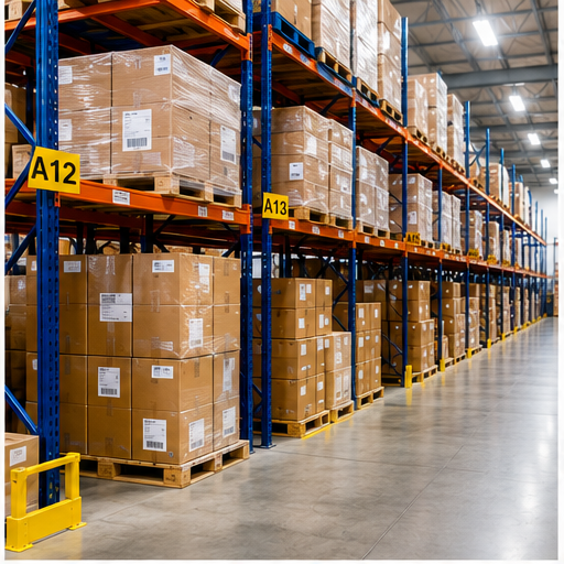 Warehouse storage aisle